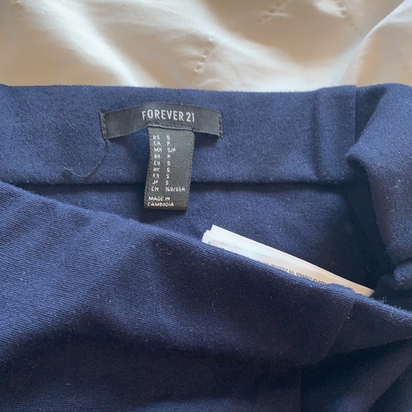 Forever 21 navy blue slit midi skirt - Picture 4 of 4